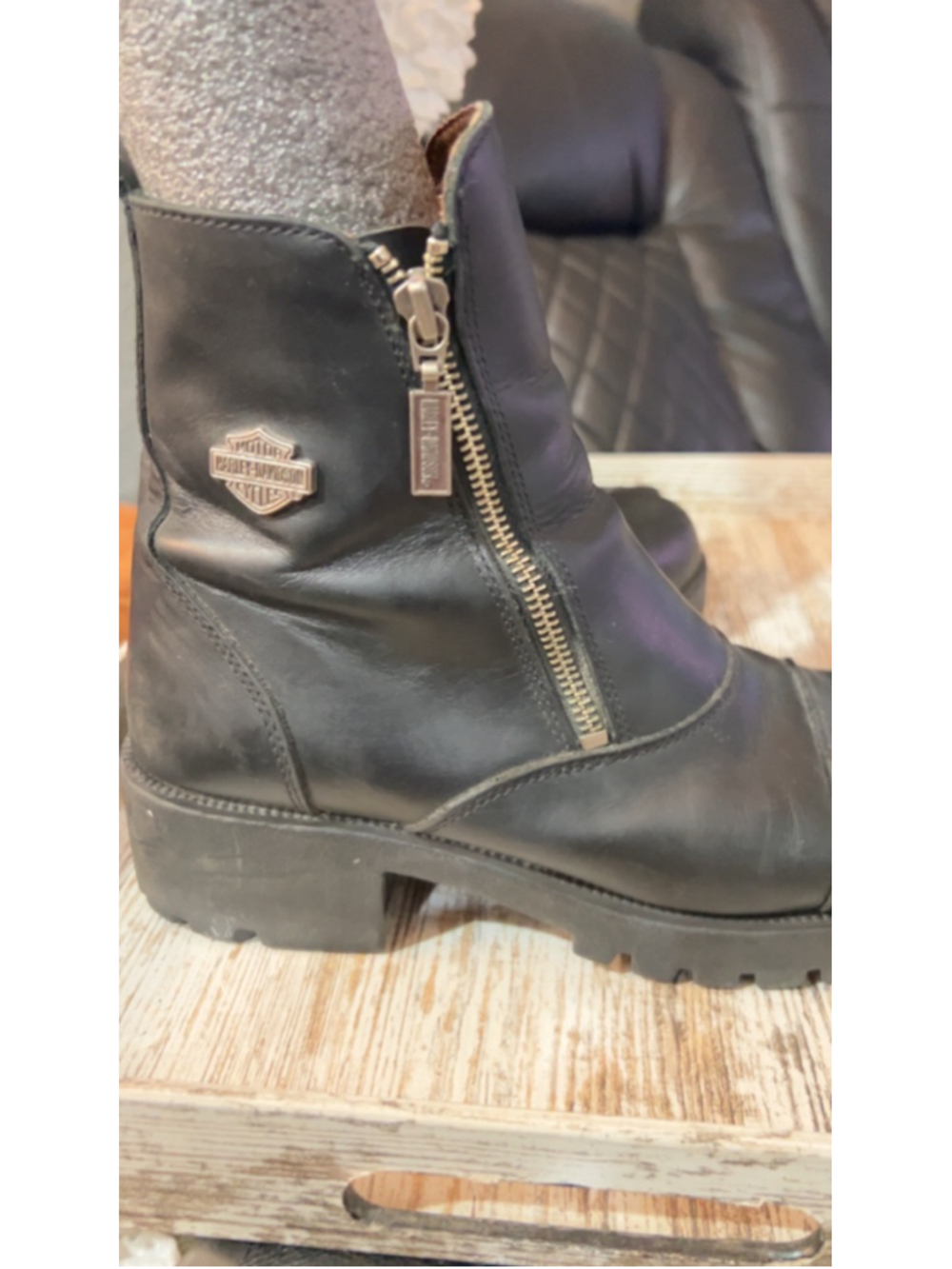 Women's Harley-Davidson Black Ankle Boots & Booties Size 9 - Picture 5 of 7